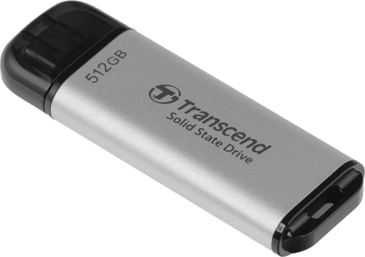 Накопитель SSD Transcend USB-C 512GB TS512GESD300S ESD300 серебристый