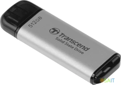 Накопитель SSD Transcend USB-C 512GB TS512GESD300S ESD300 серебристый