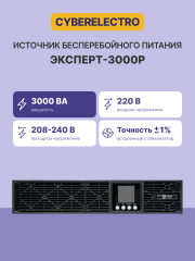 Источник бесперебойного питания Сайбер Электро ЭКСПЕРТ-3000Р Сайбер Электро ЭКСПЕРТ-3000Р