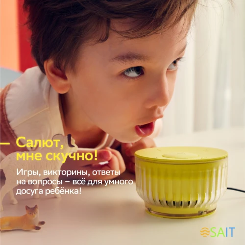 Умная колонка Sber Boom Mini 2 SBDV-00250A Салют черный 5W Mono BT/Wi-Fi