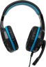 Наушники с микрофоном Оклик HS-L400G ZEUS черный/синий 2.2м мониторные оголовье (359480)