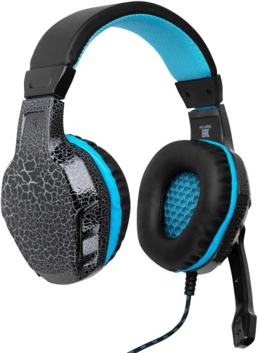 Наушники с микрофоном Оклик HS-L400G ZEUS черный/синий 2.2м мониторные оголовье (359480)
