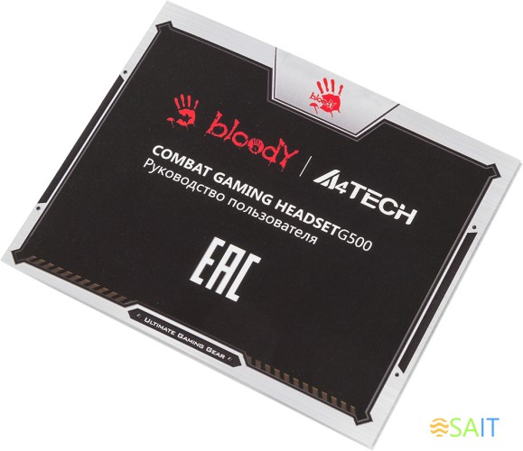 Наушники с микрофоном A4Tech Bloody G500 черный/красный 1.5м мониторные оголовье (A4TECH G500)