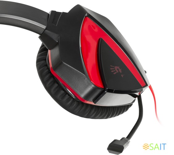 Наушники с микрофоном A4Tech Bloody G500 черный/красный 1.5м мониторные оголовье (A4TECH G500)