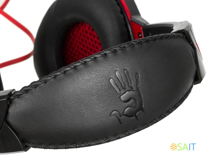 Наушники с микрофоном A4Tech Bloody G500 черный/красный 1.5м мониторные оголовье (A4TECH G500)