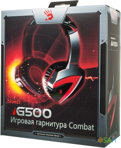 Наушники с микрофоном A4Tech Bloody G500 черный/красный 1.5м мониторные оголовье (A4TECH G500)