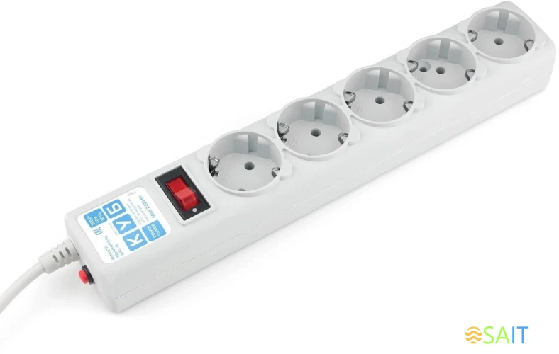 Сетевой фильтр Powercube SPG-B-6 1.9м (5 розеток) серый (коробка)