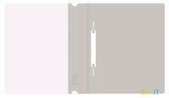 Папка-скоросшиватель Бюрократ Люкс -PSL20A5GREY A5 прозрач.верх.лист пластик серый 0.14/0.18