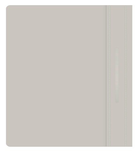 Папка-скоросшиватель Бюрократ Люкс -PSL20A5GREY A5 прозрач.верх.лист пластик серый 0.14/0.18