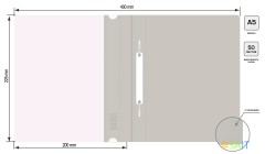 Папка-скоросшиватель Бюрократ Люкс -PSL20A5GREY A5 прозрач.верх.лист пластик серый 0.14/0.18