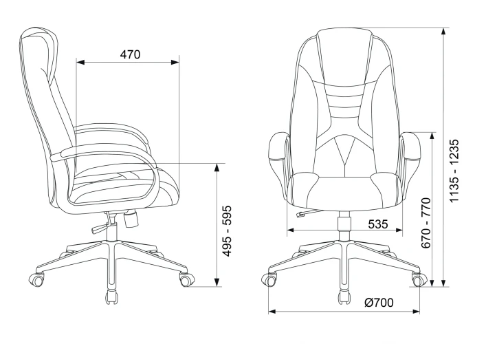 Кресло игровое Zombie 8 синий экокожа крестов. пластик