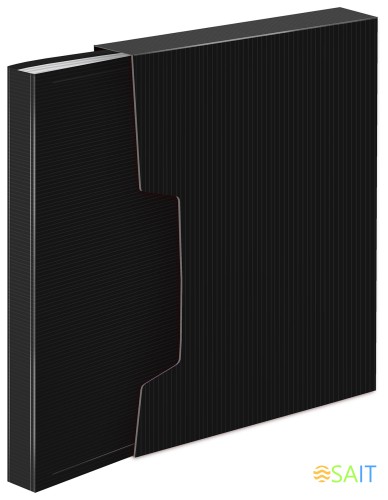 Папка с 80 прозр.вклад. Бюрократ DeLuxe DLVBOX80BLCK A4 пластик 0.7мм черный в коробе