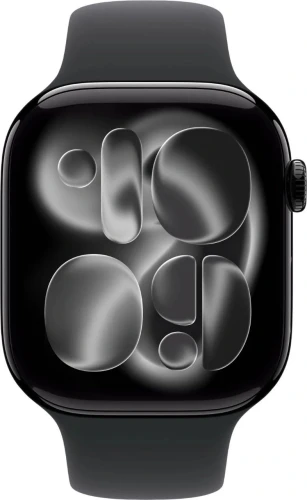 Смарт-часы Apple Watch Series 11 A3333 46мм OLED корп.черный Sport Band рем.черный разм.брасл.:M/L (MEUX4LW/A)