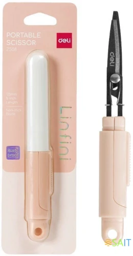 Ножницы Deli EZ508PINK EZ508 Linfini портативные 125мм ручки пластиковые сталь розовый блистер