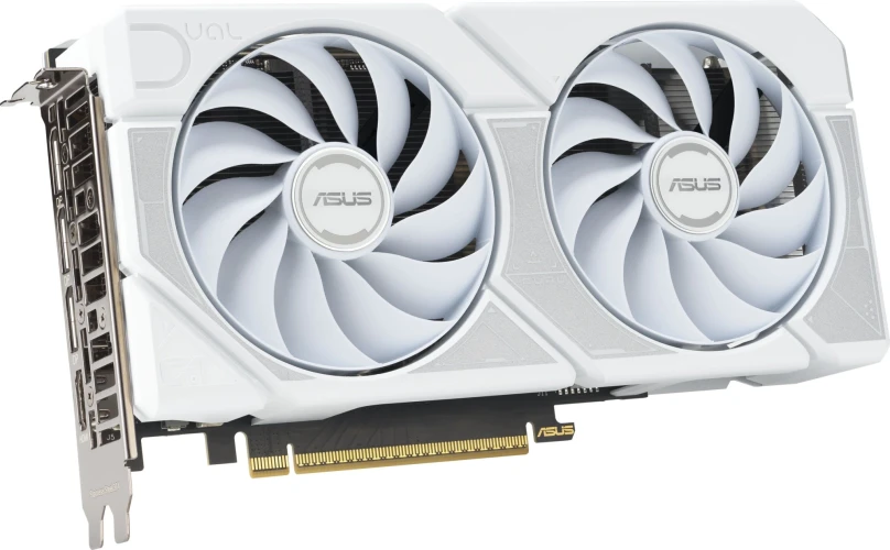 Видеокарта Asus PCI-E 5.0 DUAL-RTX5060TI-O8G-WHITE NVIDIA GeForce RTX 5060TI 8Gb 128bit GDDR7 2602/28000 HDMIx1 DPx3 HDCP Ret