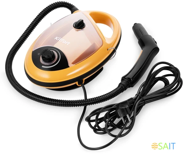 Пароочиститель ручной Kitfort КТ-9158-1 1300Вт желтый/черный