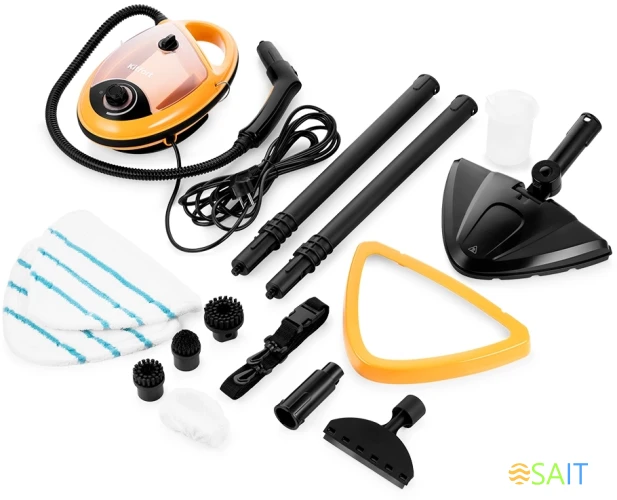 Пароочиститель ручной Kitfort КТ-9158-1 1300Вт желтый/черный