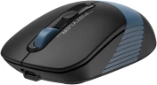 Мышь A4Tech Fstyler FG10CS Air черный/синий оптическая 2000dpi silent беспров. USB для ноутбука 4but (FG10CS AIR ASH BLUE)