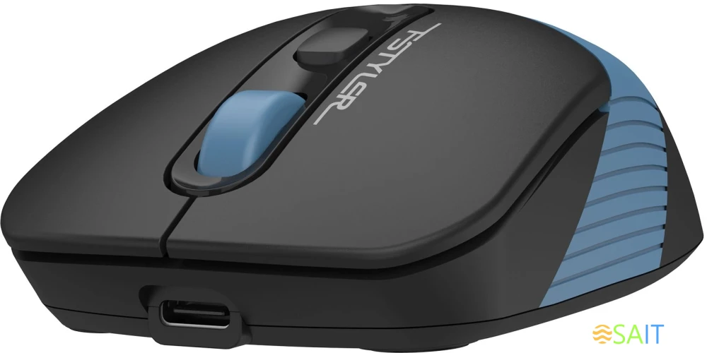 Мышь A4Tech Fstyler FG10CS Air черный/синий оптическая 2000dpi silent беспров. USB для ноутбука 4but (FG10CS AIR ASH BLUE)