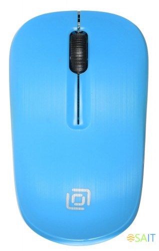 Мышь Оклик 525MW черный/голубой оптическая 1000dpi беспров. USB для ноутбука 3but (1090724)