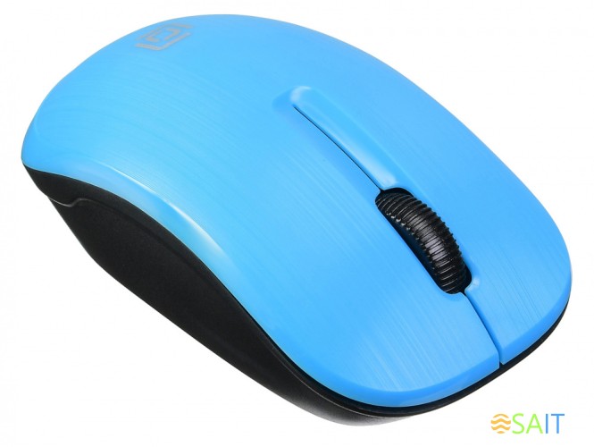 Мышь Оклик 525MW черный/голубой оптическая 1000dpi беспров. USB для ноутбука 3but (1090724)