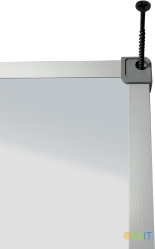 Доска магнитно-маркерная Silwerhof лак белый 90x120см алюминиевая рама