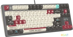 Клавиатура A4Tech Bloody S87 Pixels Red механическая серый/белый USB Multimedia for gamer LED (S87 PIXELS)