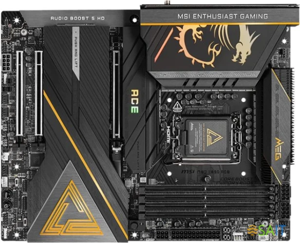 Материнская плата MSI MEG Z890 ACE Soc-1851 Intel Z890 4xDDR5 ATX AC`97 8ch(7.1) 10Gigabit RAID+HDMI