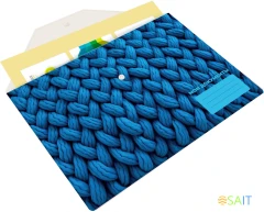 Конверт на кнопке Silwerhof FABRIC A4 пластик 0.25мм