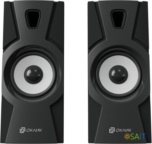 Колонки Оклик OK-119 2.0 черный 6Вт