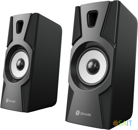 Колонки Оклик OK-119 2.0 черный 6Вт