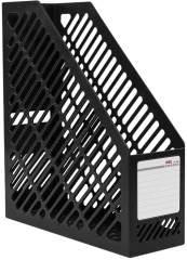 Лоток вертикальный Deli E9842 BLACK 1отд. для бумаг черный пластик