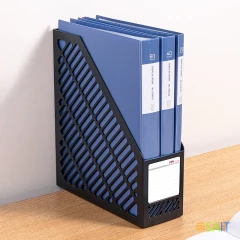 Лоток вертикальный Deli E9842 BLACK 1отд. для бумаг черный пластик