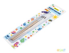 Набор кистей Silwerhof Веселые друзья (наб.3шт) пони круг.№2,4,6 дерев.ручка