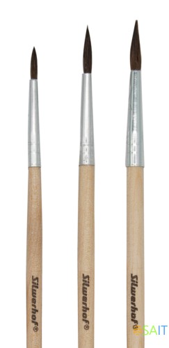 Набор кистей Silwerhof Веселые друзья (наб.3шт) пони круг.№2,4,6 дерев.ручка