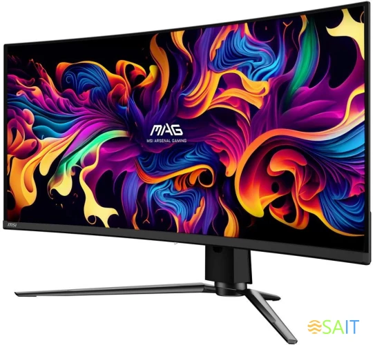 Монитор MSI 34" MAG 341CQP QD-OLED черный QD OLED LED 21:9 HDMI матовая HAS 250cd 178гр/178гр 3440x1440 175Hz FreeSync Premium Pro DP UW USB 9.3кг