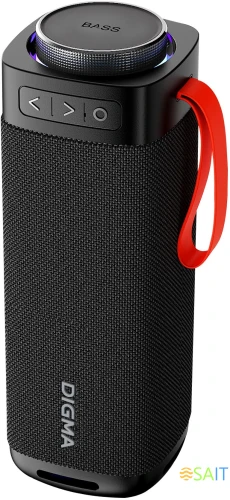 Колонка порт. Digma D-PS1522 черный 60W 2.0 BT 10м 3000mAh (PS1522B)