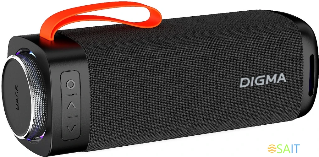 Колонка порт. Digma D-PS1522 черный 60W 2.0 BT 10м 3000mAh (PS1522B)