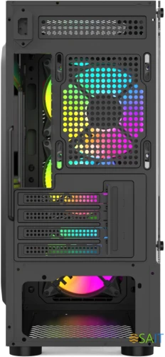 Корпус Bloody BD-CC102F черный без БП mATX 4x120mm 2xUSB2.0 1xUSB3.0 audio bott PSU