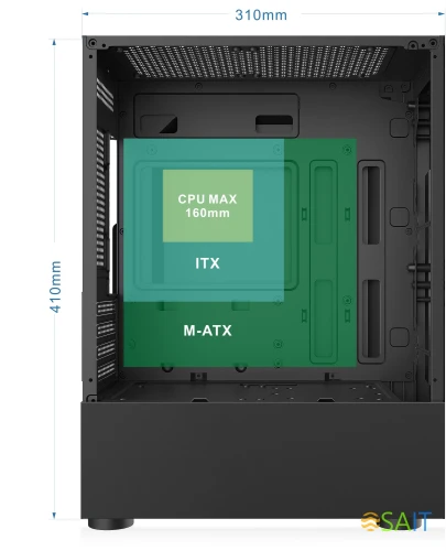 Корпус Bloody BD-CC102F черный без БП mATX 4x120mm 2xUSB2.0 1xUSB3.0 audio bott PSU