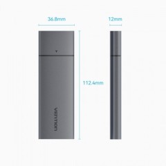 Корпус для SSD Vention USB 3.1 Gen 2-C M.2 NVMe Серый Vention KPGH0