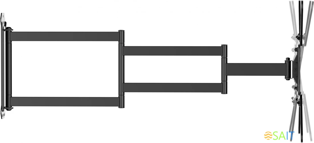 Кронштейн для телевизора Ultramounts UM959 черный 23"-65" макс.35кг настенный поворот и наклон