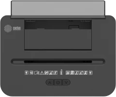 Шредер Cactus CS-SH-D8 черный с автоподачей (секр.P-4) фрагменты 150лист. 24лтр. скобы пл.карты