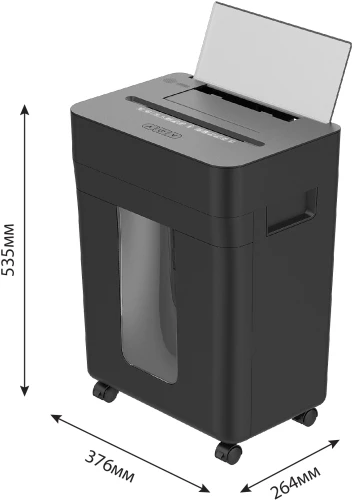 Шредер Cactus CS-SH-D8 черный с автоподачей (секр.P-4) фрагменты 150лист. 24лтр. скобы пл.карты