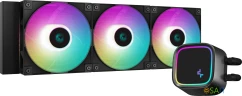 Система водяного охлаждения Deepcool LE720 ARGB Soc-AM5/AM4/1200/1700/1851 черный 4-pin 19-33dB Al 250W 1570gr Ret (R-LE720-BKAMMN-G-1)