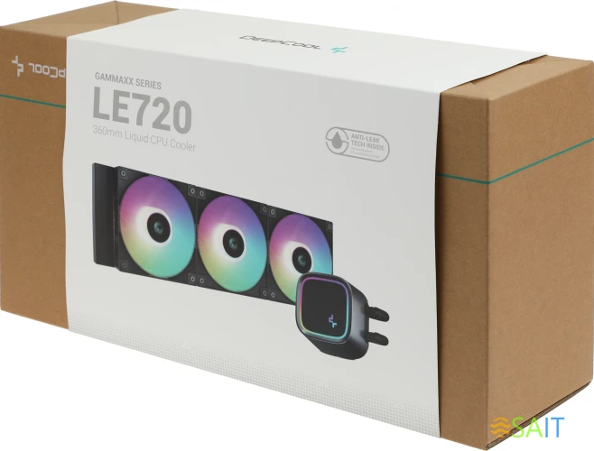 Система водяного охлаждения Deepcool LE720 ARGB Soc-AM5/AM4/1200/1700/1851 черный 4-pin 19-33dB Al 250W 1570gr Ret (R-LE720-BKAMMN-G-1)