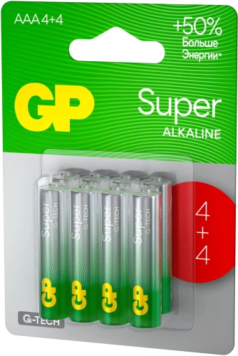 Батарея GP Super Alkaline G-Tech 24А AAA NiMH 1000mAh (8шт)