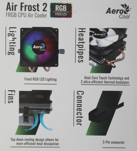 Устройство охлаждения(кулер) Aerocool Air Frost 2 RGB Soc-AM5/AM4/1200/1700/1851 черный/белый 3-pin 26dB Al+Cu 110W 250gr Ret (AIR FROST 2 FRGB 3P)