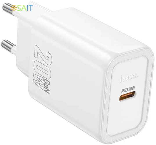 Сетевое зар./устр. Hoco N60 Gentle 20W 3A (PD) белый (44228)