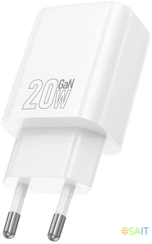 Сетевое зар./устр. Hoco N60 Gentle 20W 3A (PD) белый (44228)